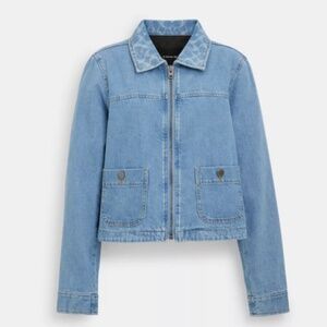 New Coach Zip Denim Jacket